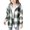 Light Green, variant on SHUNSUI Girls Cute Flannel Plaid Button Down Top with Pockets Long Sleeve Hooded Jacket