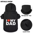 thumbnail image 2 of 2PCS Dog Sweater,Pet Hoodie for Cold Weather,Coat Hooded Sweatshirt for Puppies,Cats, Small Medium Large Dogs,MOM and DAD, 2 of 4