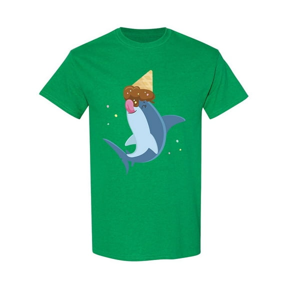 Shark With Ice Cream T-Shirt Men -Image by Shutterstock, Male x-Large
