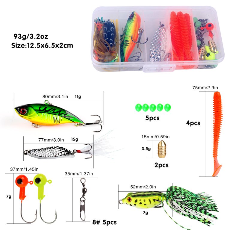Sougayilang Fishing Line and Lures Set Fishing Accessories Full Set 