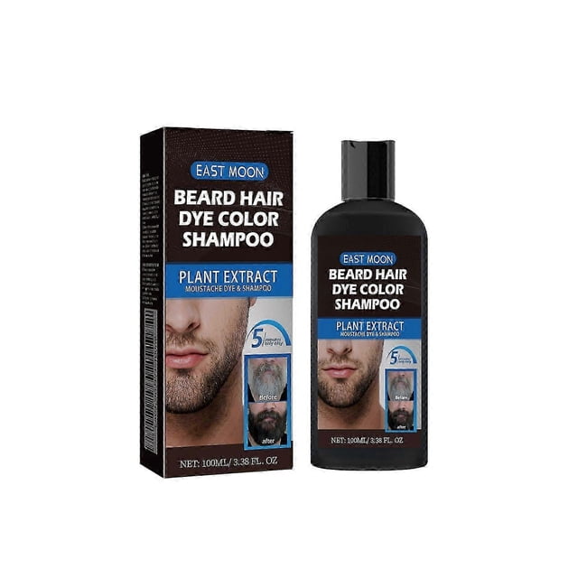 Beard care agent men's hair beard evenly colored split end dry care black agent 100ml