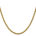 thumbnail image 2 of 14K Yellow Gold Rope Chain Necklace 30 inch 3 mm Regular with Lobster Clasp, 2 of 4