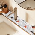 thumbnail image 2 of Yayeee Faucet Mat for Kitchen Sink 30" Diatomite Long Splash Guard Pad, Cartoon Red Houses, 2 of 7