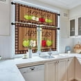 thumbnail image 2 of Apples Kitchen Window Curtains Valance and Tier Set 36 Inch Farmhouse Fruits Rod Pocket Short Tier Curtain, Vintage Small Drapes for Kitchen Decor, 2 of 6