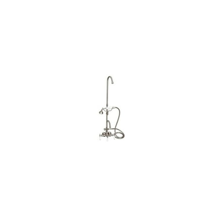 Barclay 4024-PL-SN Gooseneck Tub Filler w/ Diverter & Hand Shower Brushed Nickel