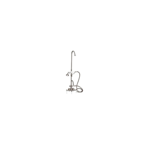 Barclay 4024-PL-SN Gooseneck Tub Filler w/ Diverter & Hand Shower Brushed Nickel