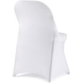 thumbnail image 2 of Decorative Silk inc Spandex Stretchable Folding Chair Covers for Party Wedding Linens Decorations Dining Ceremony Reception Supplies(50 Pieces, White), 2 of 3