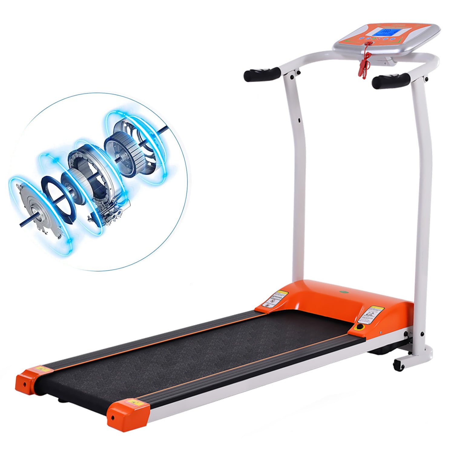 UREVO Mini Folding Treadmills for Home,1.5HP Under Desk Electric Treadmill Workout Running Machine Mini Foldable Portable Compact Treadmill