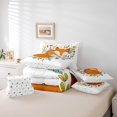 thumbnail image 6 of Homewish Safari Animal Fox 7-Piece Twin Bedding Sets,Colorful Country Leaves Bedding Comforter Set,White Orange Sheet Sets For Girl Teens,Luxury Bedroom Decor Reversible, 6 of 8