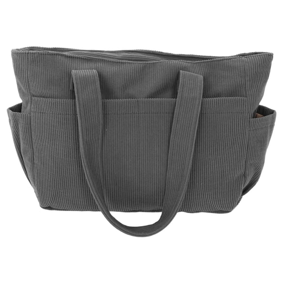 OFFIGAM Women's Grey Canvas Tote Bag, Spacious Storage, Japanese Minimalist Design, and Lightweight, Perfect for Daily Use 22.5x14x8 inches