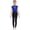 Blue, variant on iiniim Kids Girls Dance Unitards Sleeveless Cutout Mock Neck Rhinestones Sequins Jumpsuit Acrobatics Costume Hot Pink 12