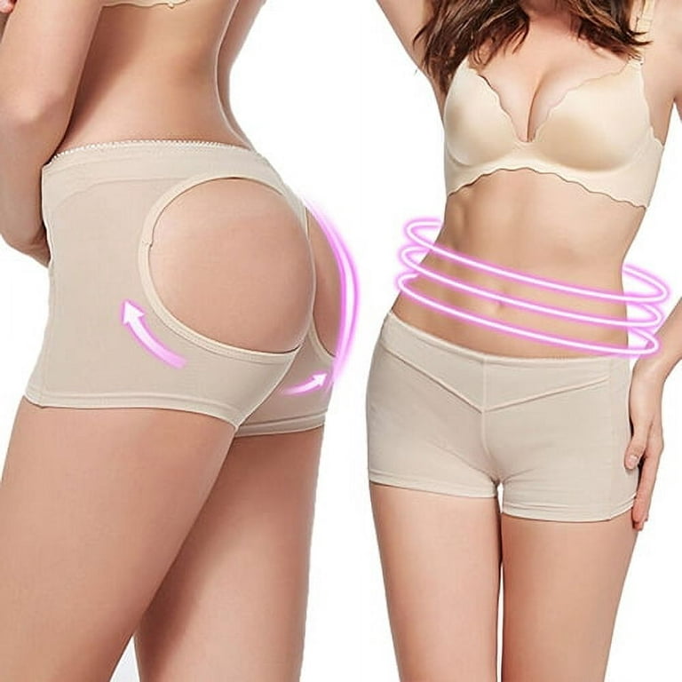 Cuteam Shorts,Women Sexy Exposed Butt Underwear Tummy Control Booty Lifter  Body Shaper Shorts 