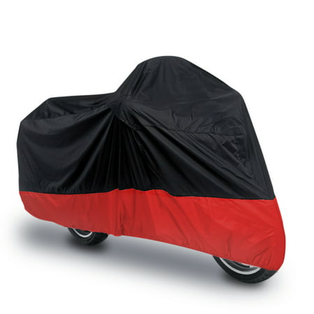 XXL 180T Rain Dust Bike Motorcycle Cover Outdoor UV Snow Water Proof Black Red For Harley