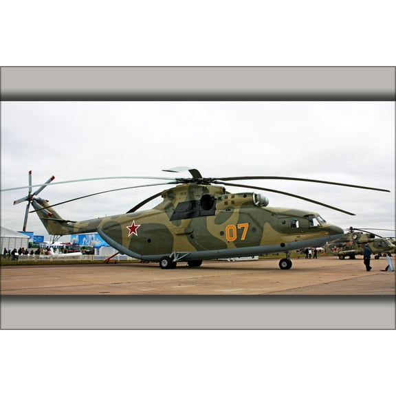 24"x36" Gallery Poster, Mil Mi-26 russian soviet helicopter p2