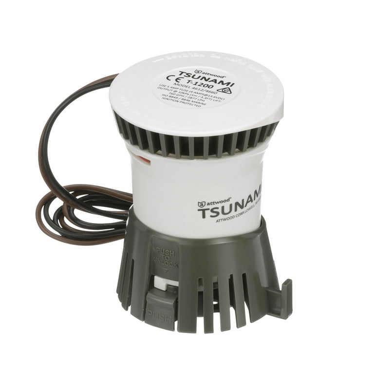 Attwood Tsunami T1200 12-Volt Boat Marine Battery Powered