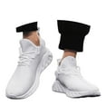 thumbnail image 4 of Mens Shoes,Breathable Athletic Walking Shoes Fashion Lightweight Non Design Comfortable Footwear for Spring Casual Wear,Shoes for Men,White,8.5, 4 of 9