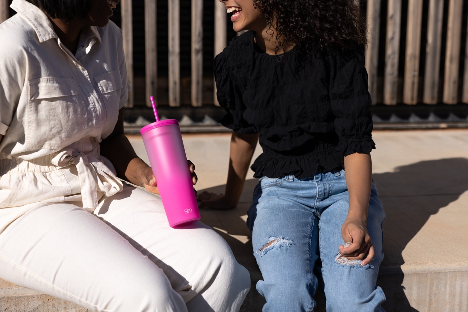 Simple Modern 24 fl oz Double Wall Plastic Classic Tumbler with Lid and Straw|Raspberry Vibes
