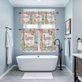 thumbnail image 3 of Spring Pink Green Check Kitchen Curtains Sets for Windows 24 Inch Length, Vintage Floral Checkered Love Rod Pocket Window Treatments Tier Curtains and Valances Set for Bedroom/Bathroom, 3 of 8