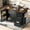 Black, variant on Harper & Bright Designs Farmhouse Kitchen Island with Power Outlet, Kitchen Storage Island with Drop Leaf, Rolling Kitchen Cart on Wheels with Internal Storage Rack, Spice Rack, White
