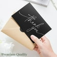 thumbnail image 6 of 100 Thank You Cards with Envelopes - Bulk Pack Black Thank You Cards 4x6 Inch Minimalistic Design - Suitable for Business, Baby Shower, Wedding, Small Business, Graduation, Bridal Shower, Funeral, 6 of 6