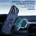 thumbnail image 2 of Dteck Case for iPhone 16 Pro,Shockproof Rubber Military Grade Drop Protection Dual Layer Case Ring Holder Kickstand Cover for iPhone 16 Pro,Blue, 2 of 9