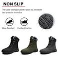thumbnail image 4 of Mens Winter Snow Boots Warm Fur Lined Non-Slip Lightweight Comfortable Casual Outdoor Hiking Boots Black 7.5 US, 4 of 7