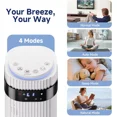thumbnail image 4 of G-ocean 36" Bladeless Tower Fan with 5 Speeds 4 Modes, 28dB Quiet, 23ft/s Velocity, 64° Oscillating and 12H Timer for Bedroom, Living Room, White, 4 of 7