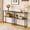 Rustic Brown, variant on Manora Modern 2-Tier Console Table, Narrow Sofa Table with Adjustable Feet for Entryway, Living Room, Charcoal Gray