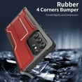 thumbnail image 3 of ExoGuard For Samsung Galaxy S23 Ultra Case，Full-Body Phone Case with Kickstand (Red), 3 of 8