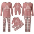 thumbnail image 6 of Shadoumai Matching Family Christmas Pajamas For Couples, Xmas Tree Print Tops Long Sleeve Holiday Sleepwear Sets For Mom Dad Fall Clothes, 6 of 6