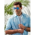 thumbnail image 4 of Panama Jack Men's Aviator Fashion Sunglasses, Gray, 4 of 6