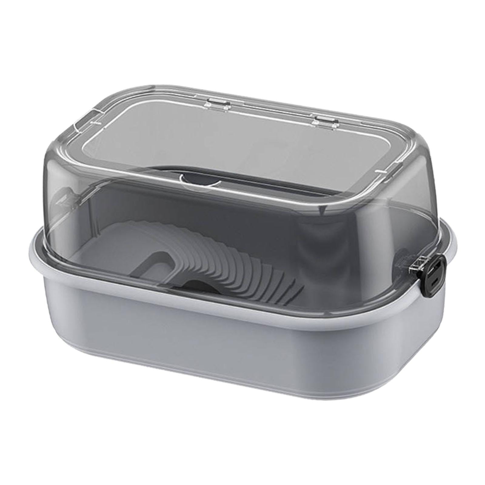 TOOYFUL Turtle Aquarium Reptiles Turtle Detachable Easy to Change Water Turtle Habitat Turtle Tank for Terrapin Turtle Tortoise Amphibians Gray