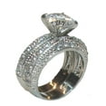 thumbnail image 3 of His Hers 3.20 Ct Cz Wedding Ring Set Stainless Steel & Black Plated Titanium, 3 of 8