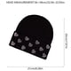 thumbnail image 2 of Sombreros de invierno de punto, a rayas, rizados, sin bordes, para el frío, cálidos para exteriores, de lana gruesa, para mujer, 2 of 2