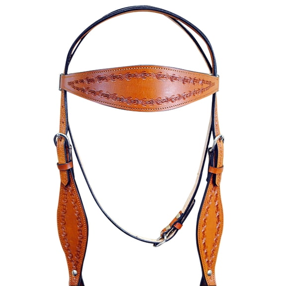 Hilason Western Horse Headstall Bridle American Leather Saddle Tan
