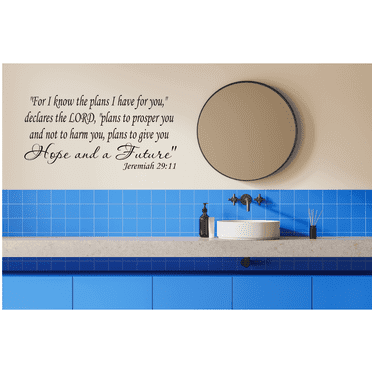 Scripture Wall Art Jeremiah 29:11 Bible Verse Wall Decal