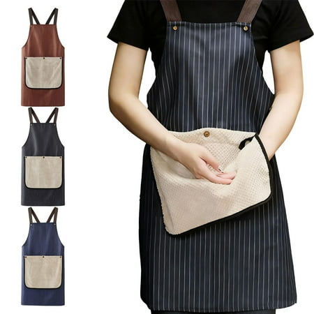 Waterproof Aprons with Detachable Hand Towel Suitable for Family Kitchen Restaurant Convenient for Daily Use Lightweight and Durables(Coffee)