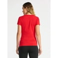 thumbnail image 3 of Time and Tru Women’s Maternity Christmas Graphic Tee with Short Sleeves, Sizes S-XXL, 3 of 5