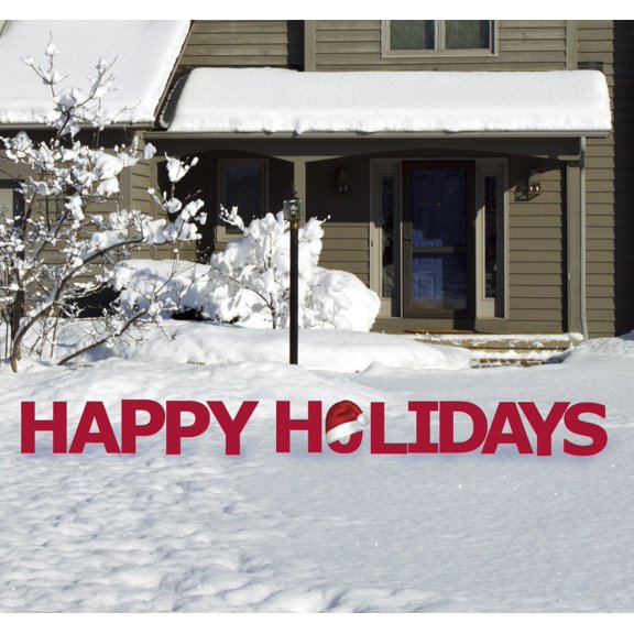 Happy Holidays Yard Sign Set