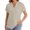 Khaki, variant on Women's Summer Tops V Neck Short Sleeve Casual Fashion Tee Down Blouse Everyday Wear