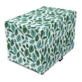 thumbnail image 1 of Philodendron Dog Crate Cover, Rhythmic Colorful Exotic Alocasia Leaves Print, Easy to Use Pet Kennel Cover Small Dogs Puppies Kittens, 7 Sizes, Teal Mint Green, by Ambesonne, 1 of 1