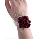 thumbnail image 4 of ZHAOCHENG 2 piezas de banda de flores de seda para la muñeca con decoración de papel de aluminio dorado y perla, para dama de honor, boda, novia, 4 of 5