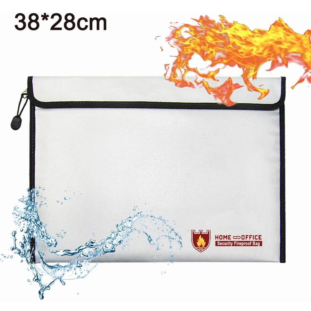 Details about   Document Fireproof Bag Waterproof Money Bag Fire Safe Cash Pouch Envelope Holder 