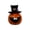Smiling Pumpkin, variant on Halloween Pumpkin Figurines, Cute Resin Witch Hat Pumpkin Decor for Desk and Home, 1pc