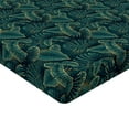 thumbnail image 4 of Ambesonne Tropical Fitted Sheet, Wild Realistic Look Leaves, Queen Size, Forest Green Amber, 4 of 5