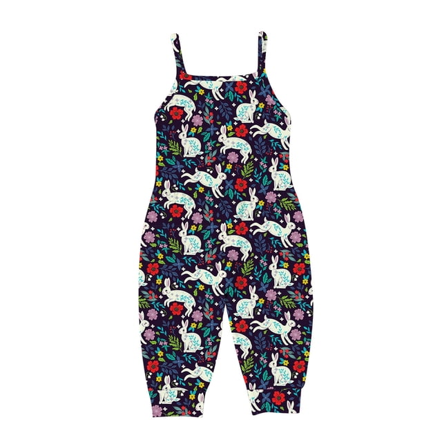 Birdeem Barboteuse à Bretelles Imprimé Fleurs Mignonnes pour Enfants Garçons Filles Été Pâques