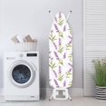 thumbnail image 3 of Kuiaobaty Ironing Board Cover Non-Slip Ironing Board Replacement Cover Protector Cover Protective Scorch Polyster with Elastic Edge 15 x 54 Inches, Lavender Flower leaf, 3 of 5