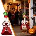 thumbnail image 3 of PiGOGI Christmas Goose Costume Cloak Set Witch Hat Cape Outfit Glitter Fabric for Garden Lawn Goose Statue Holiday Yard Decorative (Goose Not Included), 3 of 6