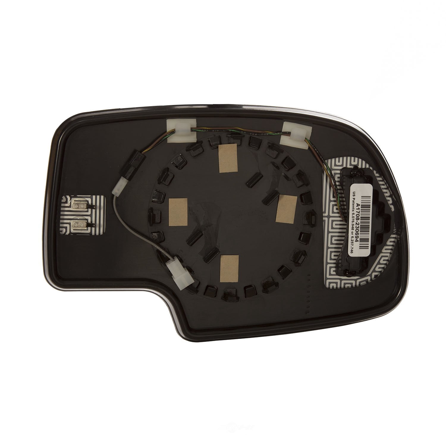 Burco Side View Mirror Replacement Glass with Motor Mount Plate - Clear Glass - 2734HSRSG