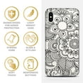 thumbnail image 4 of Case Yard iPhone-X Case Clear Soft & Flexible TPU Ultra Low Profile Slim Fit Thin Shockproof Transparent Bumper Protective Cover Drop Protective Cell Phone Cases (Henna Mehndi), 4 of 8
